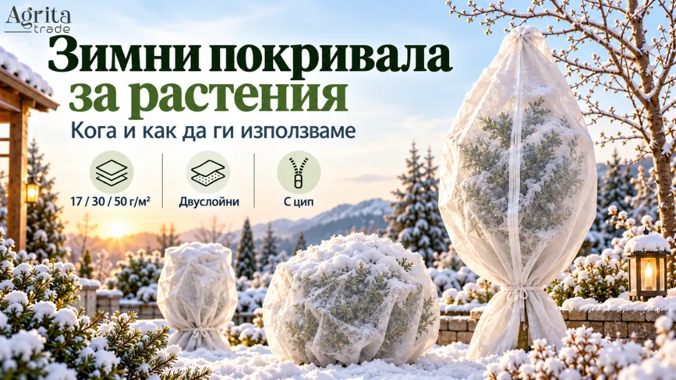 Зимни покривала за растения – кога и как да ги използваме